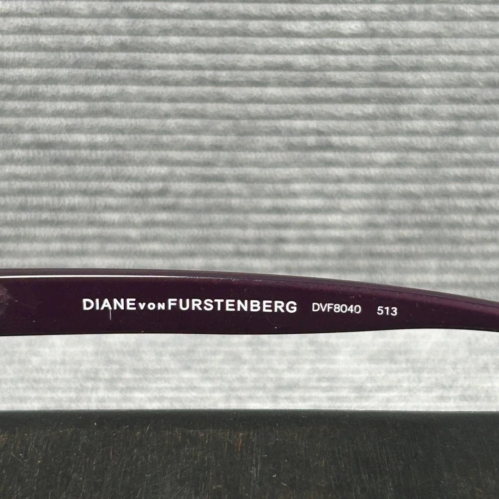 Diane von Furstenberg DVF8040 513 Purple Oval Y2k Eyeglasses Frames 52-16-135